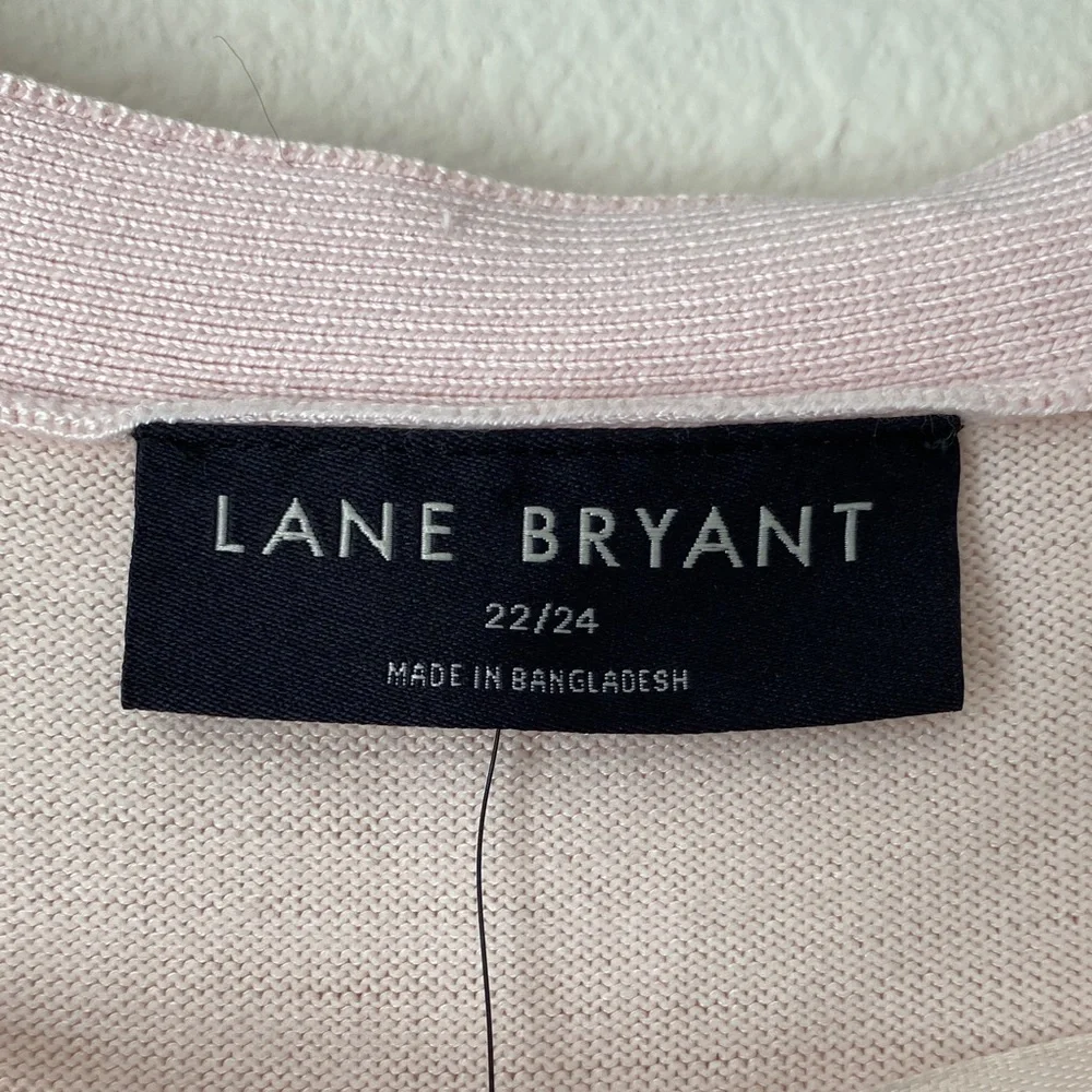 Lane Bryant Light Pink Open Cardigan - Picture 2 of 7